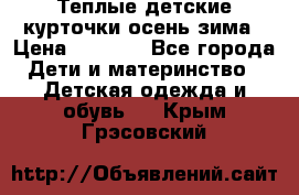 Теплые детские курточки осень-зима › Цена ­ 1 000 - Все города Дети и материнство » Детская одежда и обувь   . Крым,Грэсовский